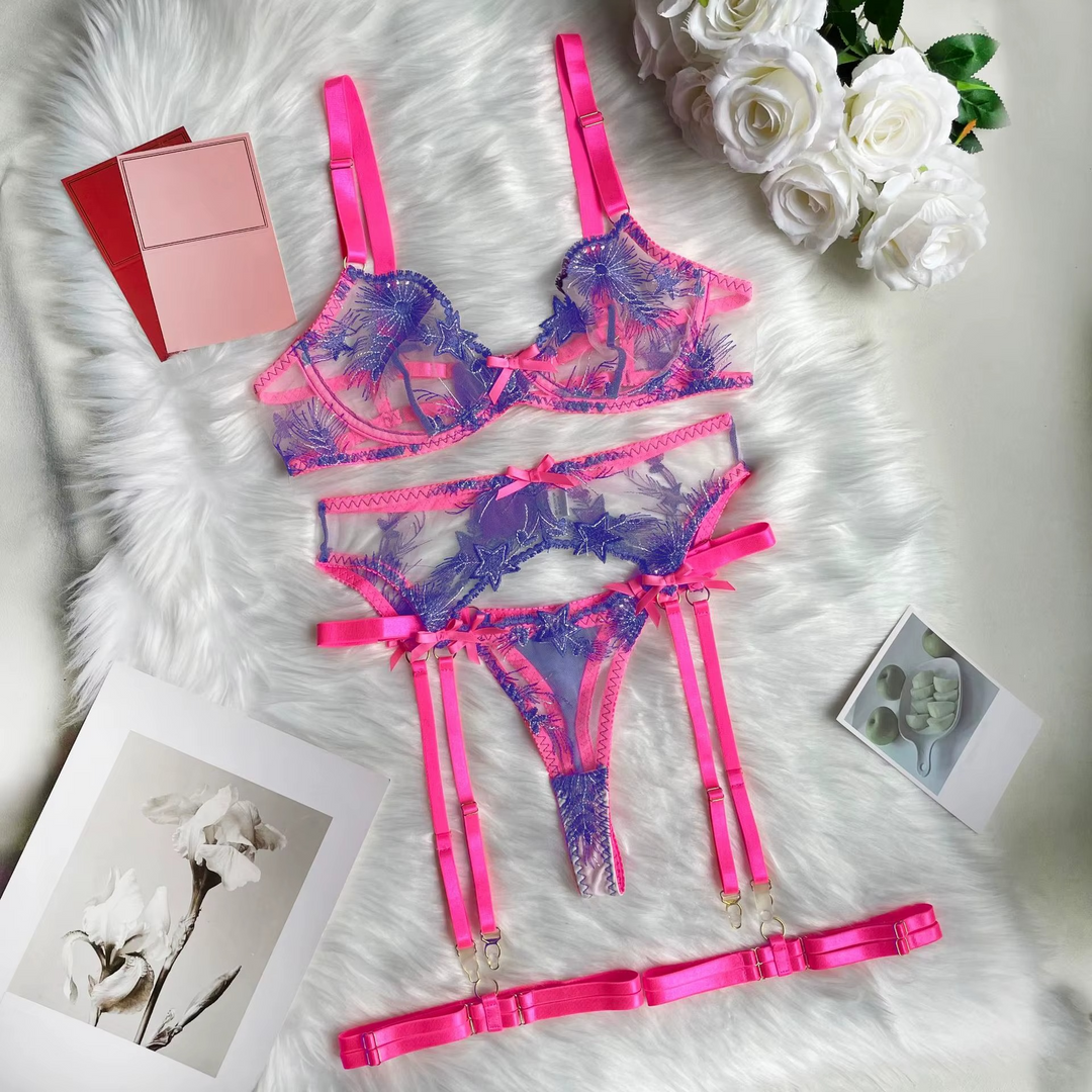 Stellar Bloom Lingerie Set